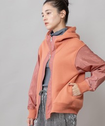 Munich | 裏毛×ナイロンジップアップフーディー(パーカー)