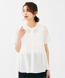 コットンシルクローンブラウス