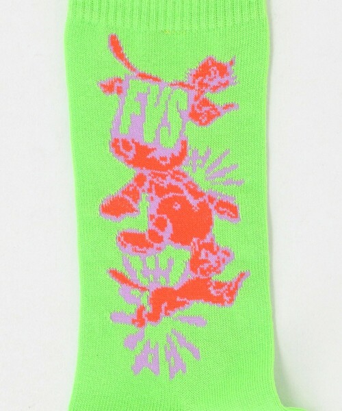 UNITED ARROWS & SONS（ユナイテッドアローズアンドサンズ）の「＜FlexibleVisual SPCE＞ Basic Socks CAT/ソックス（ソックス/靴下・メンズ・ライム/ライトグレー・FREE）」の9枚目の写真
