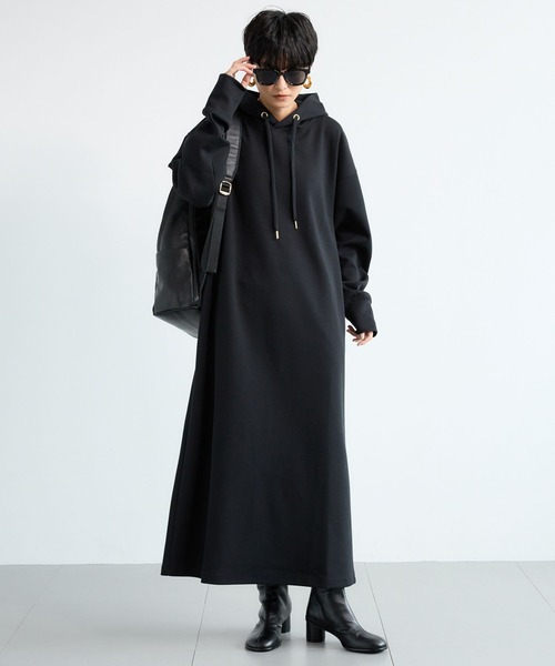 BARNYARDSTORM(バンヤードストーム)の「BARNYARDSTORM / ライトダンボールフーディーワンピース / マシンウォッシャブル【WEB限定】 パーカーワンピース(ワンピース・レディース・チャコールグレー/ブラック/グレー/ベージュ・FREE)」の8枚目の写真