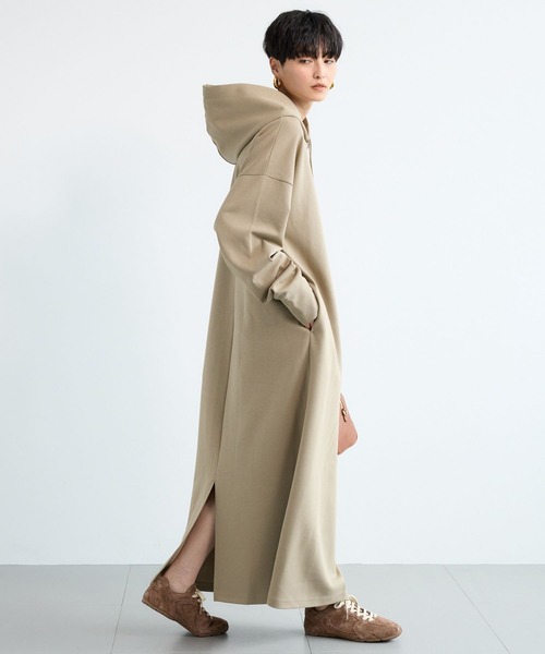 BARNYARDSTORM(バンヤードストーム)の「BARNYARDSTORM / ライトダンボールフーディーワンピース / マシンウォッシャブル【WEB限定】 パーカーワンピース(ワンピース・レディース・チャコールグレー/ブラック/グレー/ベージュ・FREE)」の11枚目の写真