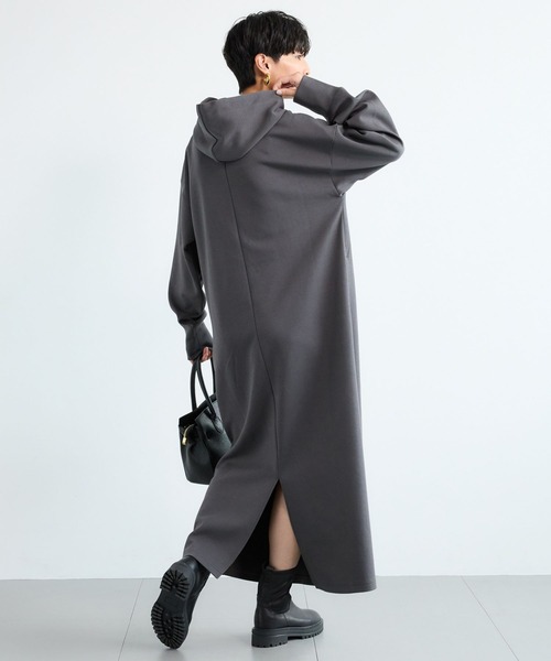 BARNYARDSTORM(バンヤードストーム)の「BARNYARDSTORM / ライトダンボールフーディーワンピース / マシンウォッシャブル【WEB限定】 パーカーワンピース(ワンピース・レディース・チャコールグレー/ブラック/グレー/ベージュ・FREE)」の15枚目の写真