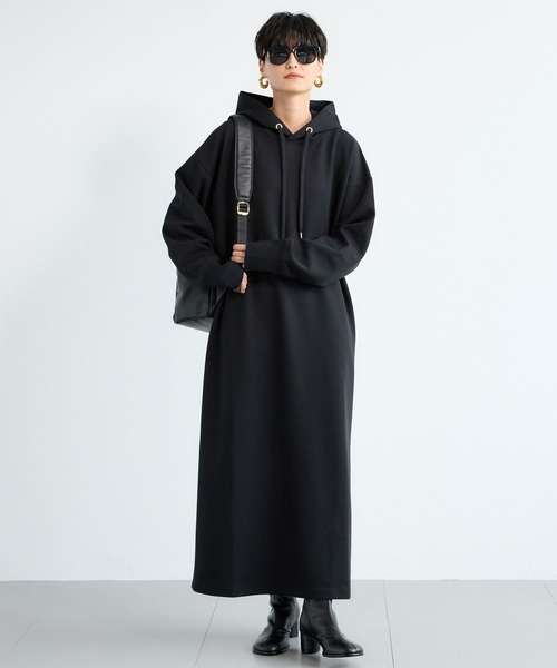 BARNYARDSTORM(バンヤードストーム)の「BARNYARDSTORM / ライトダンボールフーディーワンピース / マシンウォッシャブル【WEB限定】 パーカーワンピース(ワンピース・レディース・チャコールグレー/ブラック/グレー/ベージュ・FREE)」の17枚目の写真