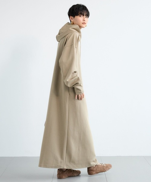 BARNYARDSTORM(バンヤードストーム)の「BARNYARDSTORM / ライトダンボールフーディーワンピース / マシンウォッシャブル【WEB限定】 パーカーワンピース(ワンピース・レディース・チャコールグレー/ブラック/グレー/ベージュ・FREE)」の21枚目の写真