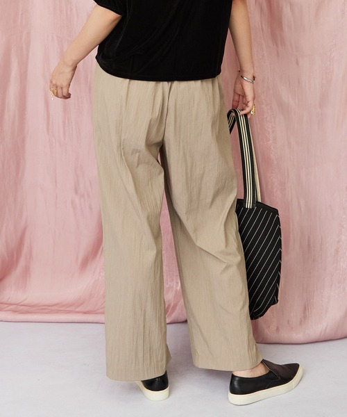 JETSET SOLO PLUS （ジェットセットソロプラス）の「【JETSET SOLO PLUS】無撚クロスワイドパンツ（その他パンツ・レディース・ブルー/キャメル/グレイッシュベージュ・FREE）」の11枚目の写真