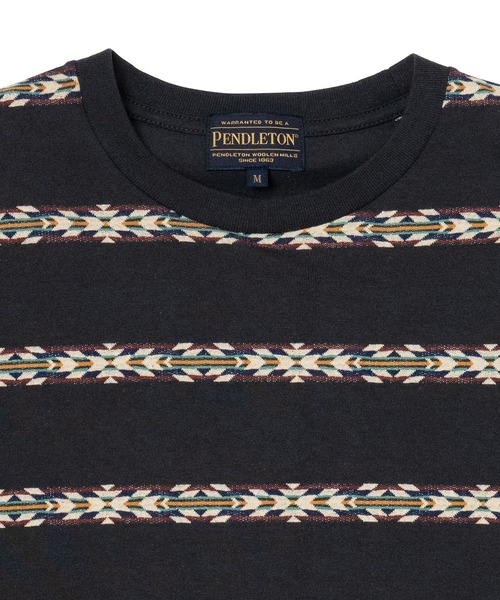 PENDLETON(ペンドルトン)の「PENDLETON/ペンドルトン ロングスリーブ ジャガード Tシャツ(Tシャツ/カットソー・メンズ・ベージュ/チャコールグレー・MEDIUM/LARGE)」の7枚目の写真