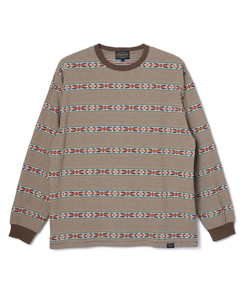 PENDLETON(ペンドルトン)の「PENDLETON/ペンドルトン ロングスリーブ ジャガード Tシャツ(Tシャツ/カットソー・メンズ・ベージュ/チャコールグレー・MEDIUM/LARGE)」の13枚目の写真