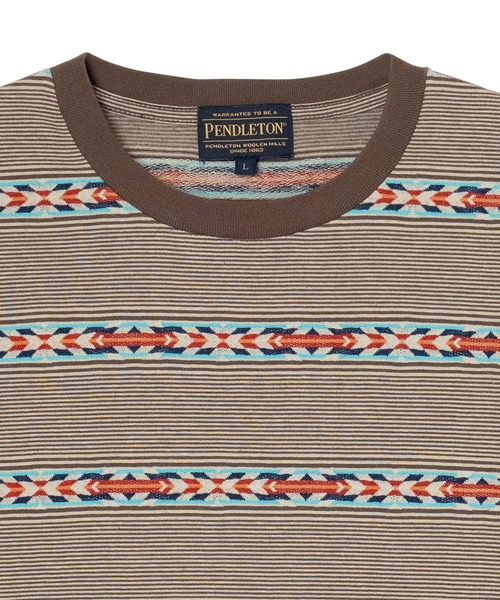 PENDLETON(ペンドルトン)の「PENDLETON/ペンドルトン ロングスリーブ ジャガード Tシャツ(Tシャツ/カットソー・メンズ・ベージュ/チャコールグレー・MEDIUM/LARGE)」の14枚目の写真