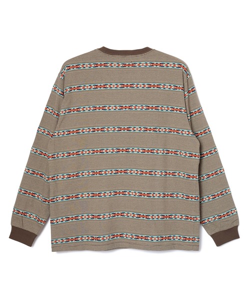 PENDLETON(ペンドルトン)の「PENDLETON/ペンドルトン ロングスリーブ ジャガード Tシャツ(Tシャツ/カットソー・メンズ・ベージュ/チャコールグレー・MEDIUM/LARGE)」の3枚目の写真