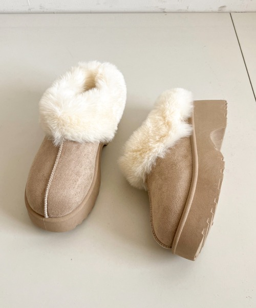 Shoes in Closet(シューズインクローゼット)の「軽量厚底 プラットフォーム ヒール ファー ムートン ブーツ 6489(スリッポン・レディース・ブラック/ブラウン系その他/ベージュ・S/M/L/LL)」の19枚目の写真