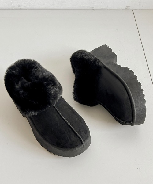 Shoes in Closet(シューズインクローゼット)の「軽量厚底 プラットフォーム ヒール ファー ムートン ブーツ 6489(スリッポン・レディース・ブラック/ブラウン系その他/ベージュ・S/M/L/LL)」の13枚目の写真
