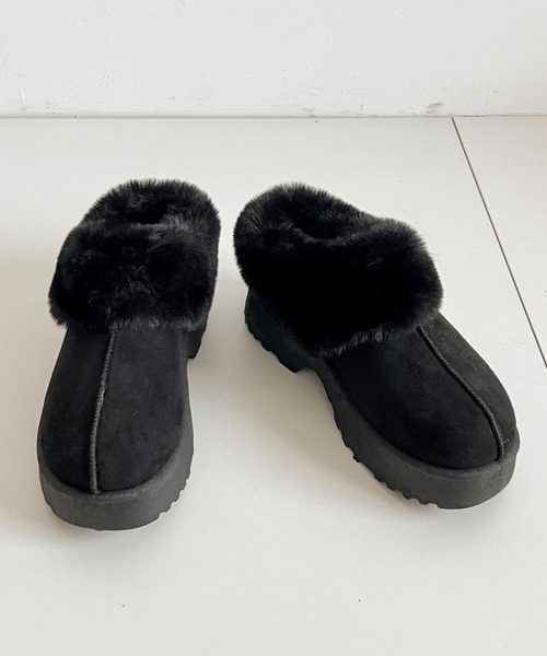 Shoes in Closet(シューズインクローゼット)の「軽量厚底 プラットフォーム ヒール ファー ムートン ブーツ 6489(スリッポン・レディース・ブラック/ブラウン系その他/ベージュ・S/M/L/LL)」の12枚目の写真