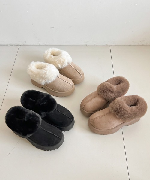 Shoes in Closet(シューズインクローゼット)の「軽量厚底 プラットフォーム ヒール ファー ムートン ブーツ 6489(スリッポン・レディース・ブラック/ブラウン系その他/ベージュ・S/M/L/LL)」の21枚目の写真