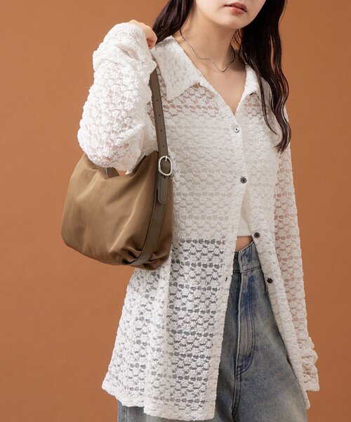 mystic（ミスティック）の「【コーディネートのアクセントに◎】リングバックルワンハンドBAG（ハンドバッグ・レディース・イエロー/オリーブ・ONE SIZE）」の5枚目の写真