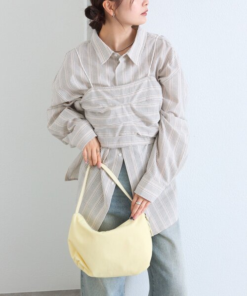 mystic（ミスティック）の「【コーディネートのアクセントに◎】リングバックルワンハンドBAG（ハンドバッグ・レディース・イエロー/オリーブ・ONE SIZE）」の14枚目の写真