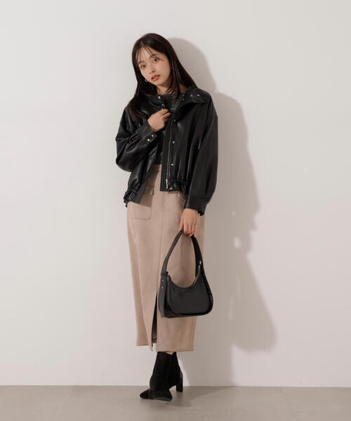 PROPORTION BODY DRESSING（プロポーションボディドレッシング）の「ダンボールフェイクスエード調スカート / 1215220905（スカート・レディース・ベージュ系その他/ブラウン/ベージュ/ブルー・SMALL/P/S/MEDIUM）」の18枚目の写真