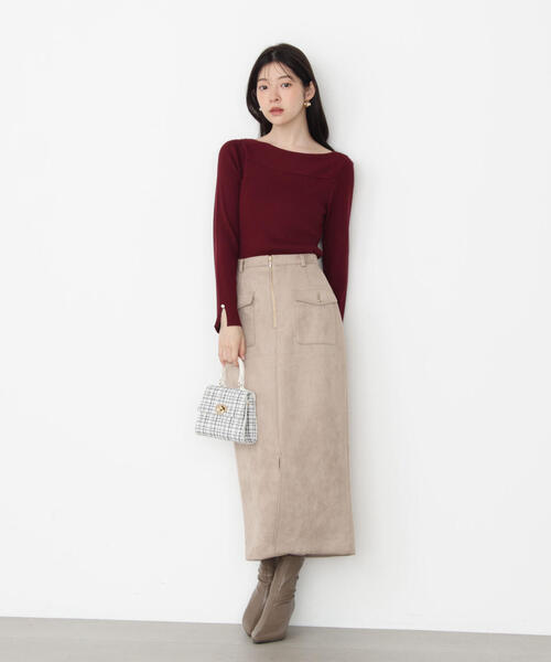 PROPORTION BODY DRESSING（プロポーションボディドレッシング）の「ダンボールフェイクスエード調スカート / 1215220905（スカート・レディース・ベージュ系その他/ブラウン/ベージュ/ブルー・SMALL/P/S/MEDIUM）」の21枚目の写真