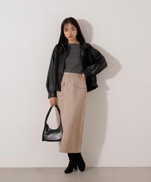ダンボールフェイクスエード調スカート / 1215220905