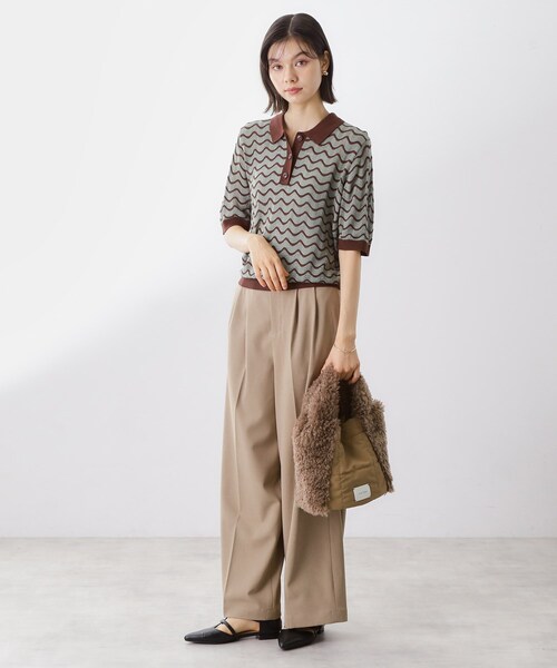 THE SHOP TK (ザ ショップ ティーケー )の「キルト×フェイクファー2WAYトート(トートバッグ・レディース・キャメル/ブラック系6・00)」の7枚目の写真