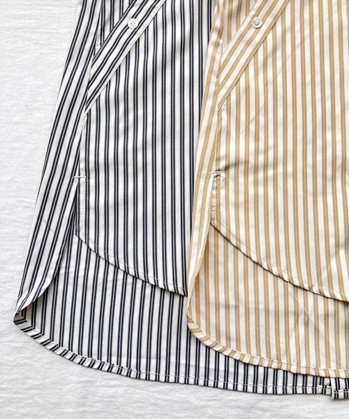 Q（キュー）の「ストライプサイドオープンシャツ（シャツ/ブラウス・レディース・ブラック系その他/ベージュ系その他・MEDIUM）」の15枚目の写真