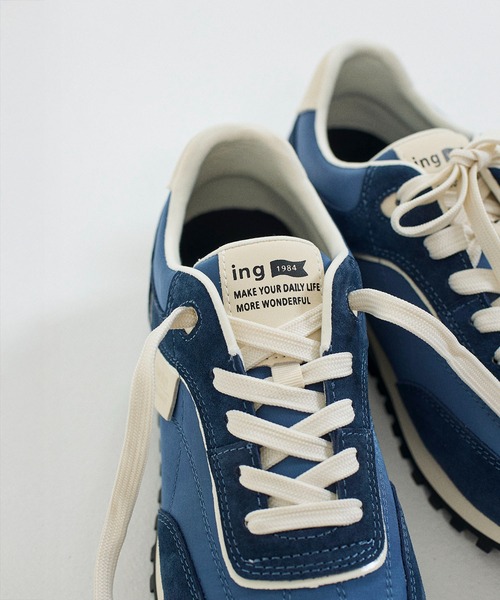 ing(イング)の「クラシカルスニーカー(スニーカー・レディース・ホワイト/ネイビー×ホワイト/ブラック/ベージュ・S/M/L)」の4枚目の写真
