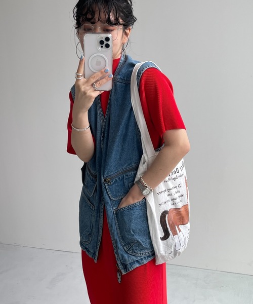 wee9s(ウィークス)の「8 pockets BUDDY DENIM VEST / 8ポケットバディデニムベスト(ベスト・レディース・ブルー・FREE)」の19枚目の写真