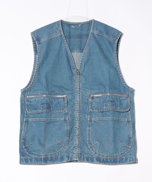 セール】8 pockets BUDDY DENIM VEST / 8ポケットバディデニムベスト