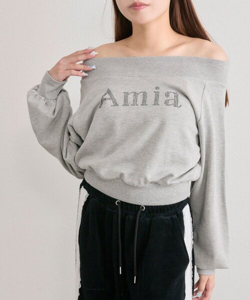 OLIVE des OLIVE（オリーブデオリーブ）の「オフショルスウェット（スウェット・レディース・オートミール/トップグレー/サックスブルー・FREE）」の19枚目の写真