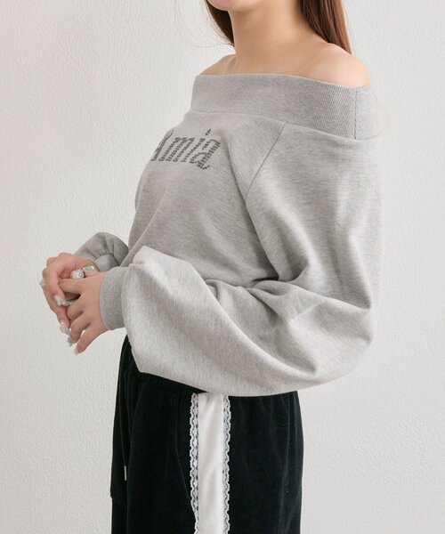 OLIVE des OLIVE（オリーブデオリーブ）の「オフショルスウェット（スウェット・レディース・オートミール/トップグレー/サックスブルー・FREE）」の18枚目の写真