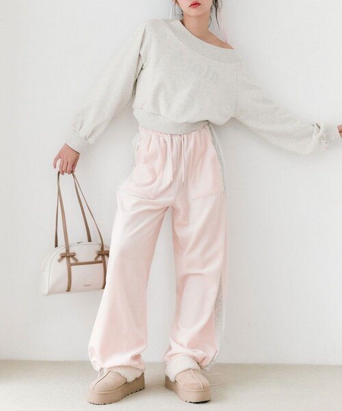 OLIVE des OLIVE（オリーブデオリーブ）の「オフショルスウェット（スウェット・レディース・オートミール/トップグレー/サックスブルー・FREE）」の11枚目の写真