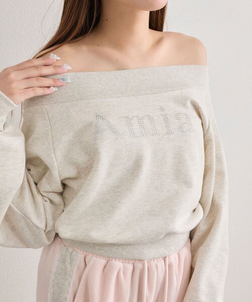 OLIVE des OLIVE（オリーブデオリーブ）の「オフショルスウェット（スウェット・レディース・オートミール/トップグレー/サックスブルー・FREE）」の10枚目の写真