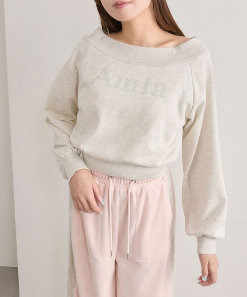 OLIVE des OLIVE（オリーブデオリーブ）の「オフショルスウェット（スウェット・レディース・オートミール/トップグレー/サックスブルー・FREE）」の8枚目の写真