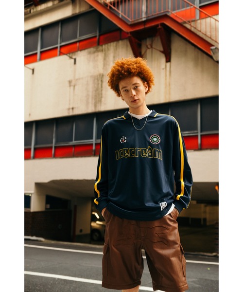 ICECREAM（アイスクリーム）の「FOOTBALL LS SHIRT（Tシャツ/カットソー・メンズ・ホワイト/ネイビー/レッド・SMALL/MEDIUM/LARGE/X-LARGE）」の9枚目の写真