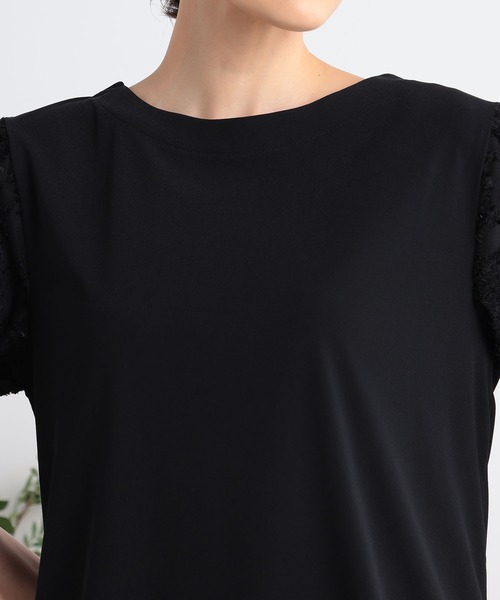 GALLORIA（ギャローリア）の「袖異素材シアープルオーバー（Tシャツ/カットソー・レディース・ブラック/ボルドー/ライトグレー・LL/L/M/S）」の7枚目の写真