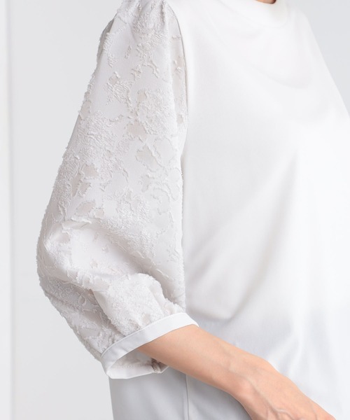 GALLORIA（ギャローリア）の「袖異素材シアープルオーバー（Tシャツ/カットソー・レディース・ブラック/ボルドー/ライトグレー・LL/L/M/S）」の11枚目の写真