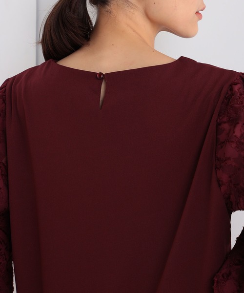 GALLORIA（ギャローリア）の「袖異素材シアープルオーバー（Tシャツ/カットソー・レディース・ブラック/ボルドー/ライトグレー・LL/L/M/S）」の15枚目の写真