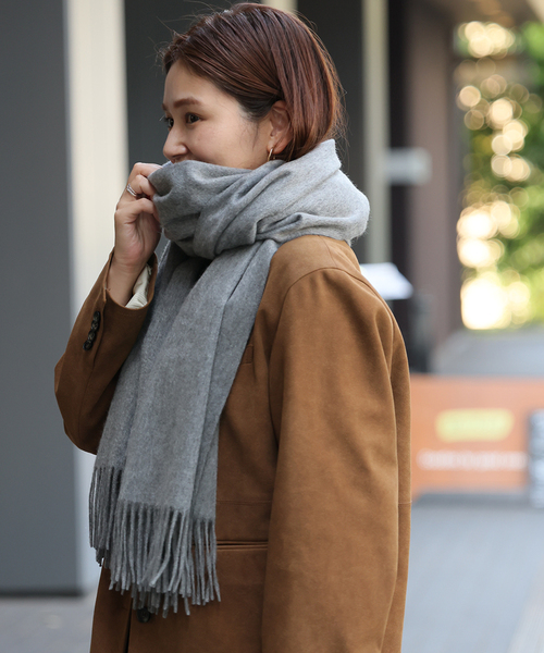 JOURNAL STANDARD（ジャーナルスタンダード）の「《追加》Cashmere ストール（ストール/ショール・レディース・ブルー/チャコールグレー/レッド系その他/レッド/グリーン系その他/サックスブルー/ブラック・FREE）」の11枚目の写真