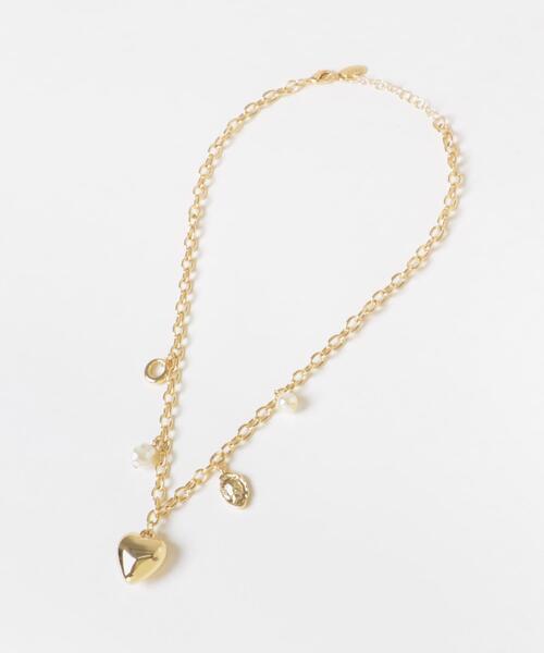 SMELLY(スメリー)の「プックリハートチャームネックレス(ネックレス・レディース・ゴールド系その他・-)」の2枚目の写真
