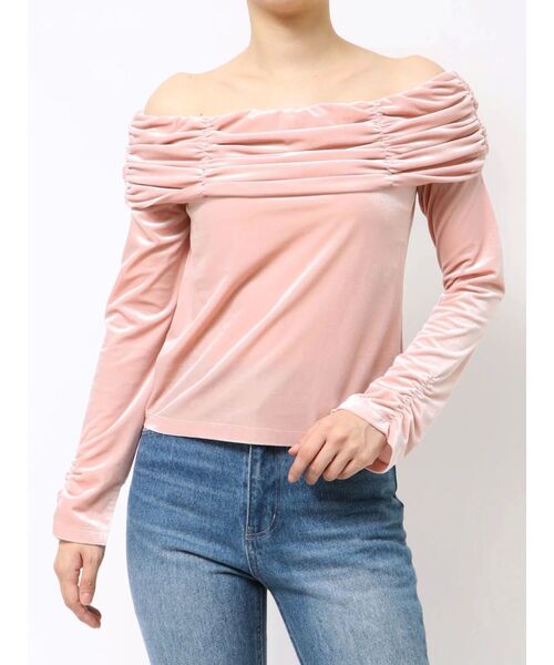 MERCURYDUO（マーキュリーデュオ）の「シャーリングベロアカットソー（Tシャツ/カットソー・レディース・ブラック/イエロー/ピンク/ブラウン・FREE）」の13枚目の写真