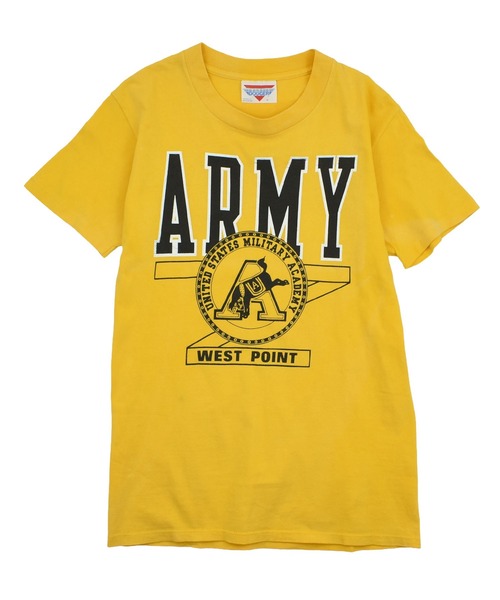 MILITARY(ミリタリー)の「【USED】80’s “Army Westpoint” ミリタリー Tシャツ USA製(Tシャツ/カットソー・メンズ・イエロー・SMALL)」の1枚目の写真