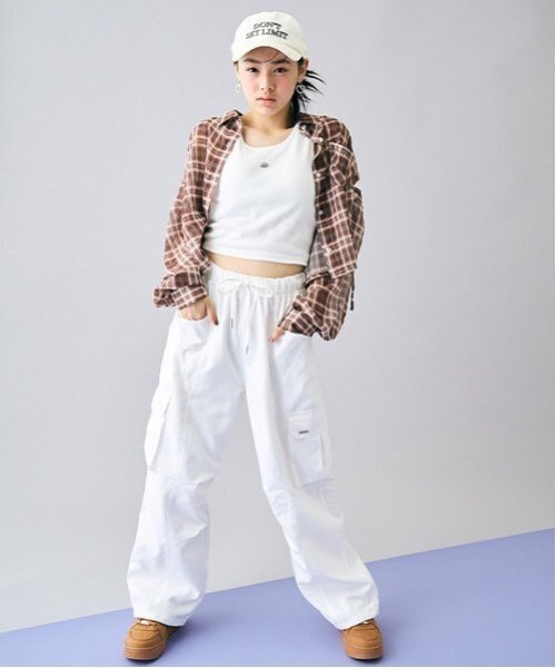 LOVETOXIC(ラブトキシック)の「インナーつきシアーチェックシャツ(シャツ/ブラウス・キッズ・ブラウン/ピンク/ブラック・L:160cm/S:140cm/130cm/M:150cm)」の4枚目の写真