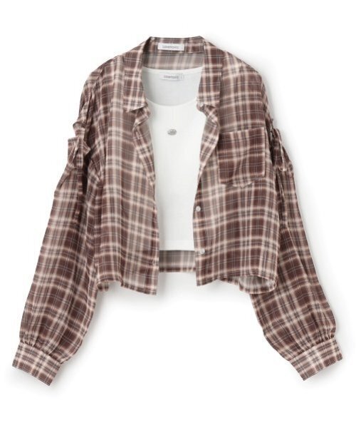 LOVETOXIC(ラブトキシック)の「インナーつきシアーチェックシャツ(シャツ/ブラウス・キッズ・ブラウン/ピンク/ブラック・L:160cm/S:140cm/130cm/M:150cm)」の12枚目の写真