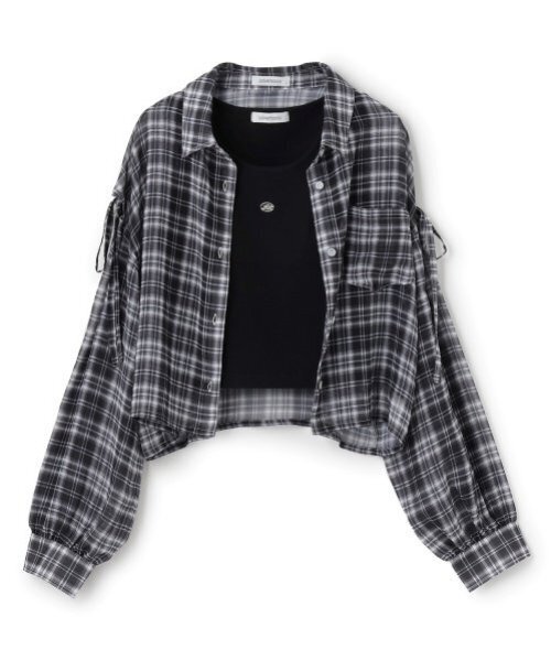 LOVETOXIC(ラブトキシック)の「インナーつきシアーチェックシャツ(シャツ/ブラウス・キッズ・ブラウン/ピンク/ブラック・L:160cm/S:140cm/130cm/M:150cm)」の13枚目の写真