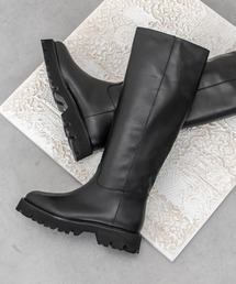 FABIO RUSCONI | 【FABIO RUSCONI】ラウンドトウトラックソールロングブーツ(F53229)(ブーツ)