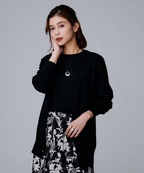 セール】【アンサンブル可/洗える/Vネック】ウールシルクカーディガン