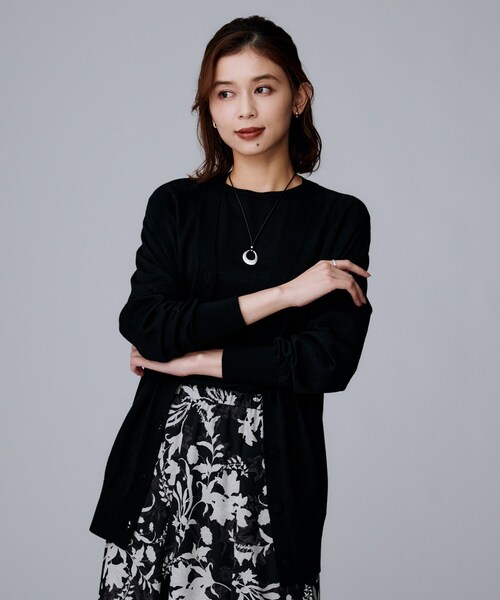 セール】【アンサンブル可/洗える/Vネック】ウールシルクカーディガン