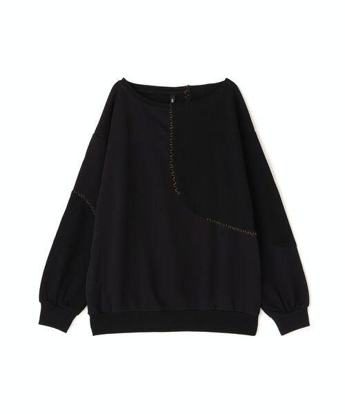 AULA AILA（アウラアイラ）の「AULA AILA/アウラアイラ/別注ステッチデザインプルオーバー（Tシャツ/カットソー・レディース・ブラック/ホワイト系2・0）」の13枚目の写真