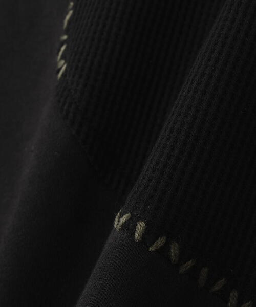 AULA AILA（アウラアイラ）の「AULA AILA/アウラアイラ/別注ステッチデザインプルオーバー（Tシャツ/カットソー・レディース・ブラック/ホワイト系2・0）」の10枚目の写真