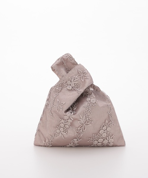 Cupid Heart（キューピッドハート）の「【Cupid Heart】結婚式用！刺繍bag（エコバッグ/サブバッグ・レディース・ベージュ/シルバー・MEDIUM）」の4枚目の写真