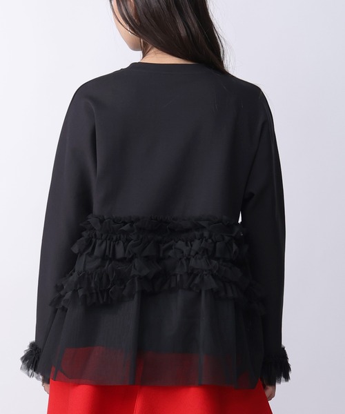 PICCIN PERLA(ピッチンペルラ)の「チュール切り替えプルオーバー(Tシャツ/カットソー・レディース・アイボリー/ブラック・M)」の11枚目の写真